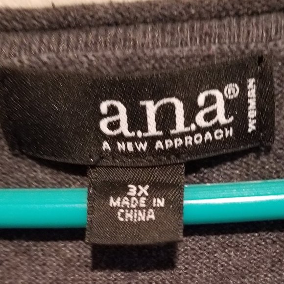 A.N.A. WOMAN PLUS LONG SLEEVE STRIPED SWEATER - Picture 2 of 6